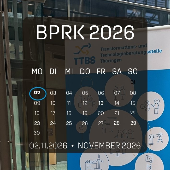 Kalender f&uuml;r die Th&uuml;ringer Betriebs- und Personalr&auml;tekonferenz 2026.