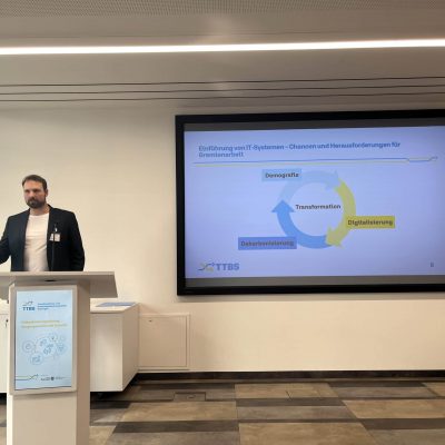 Innovativer TTBS Thüringen Präsentation zu Digitalisierung und Transformationsprozessen.